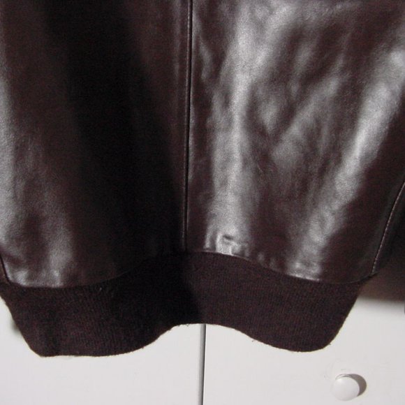 Vtg 80's Sears Leather Shop Brown Bomber jacket Sz 42 USA Made - Picture 9 of 10